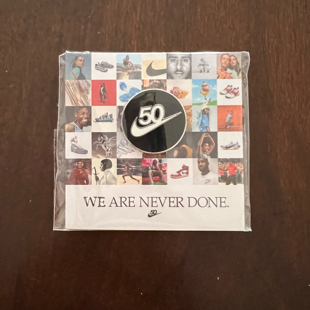 NWT 50th Anniversary Nike Pin
